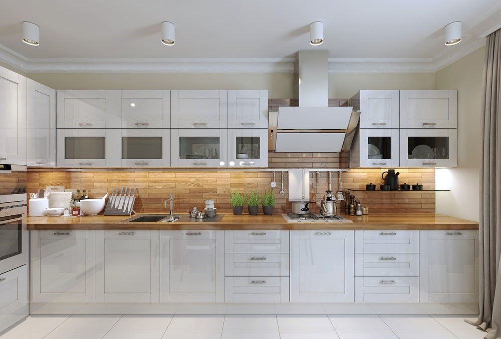 azulejos para cocinas blancas y madera